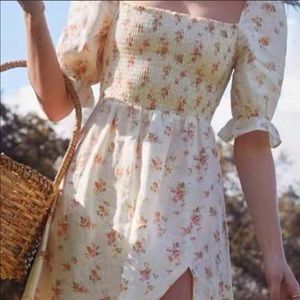 Smocked floral dress